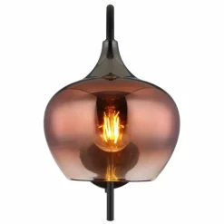 Maxy Applique murale Luminaires Globo Lighting Chrome, Noir, 1 lumière