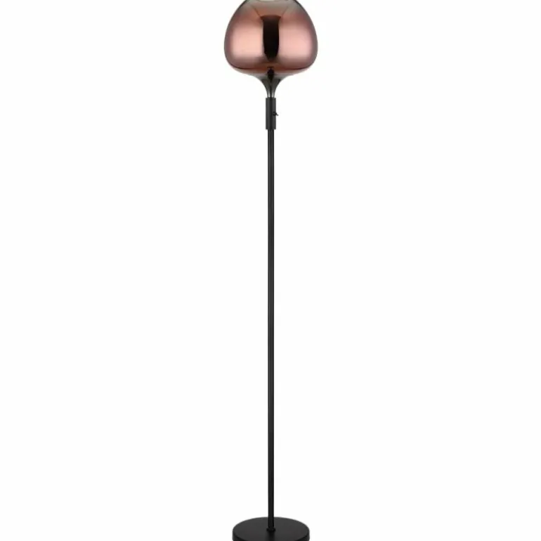Maxy Lampadaire Luminaires Globo Lighting Chrome, Noir, 1 lumière