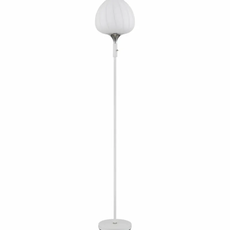 Maxy Lampadaire Luminaires Globo Lighting Chrome, Blanc, 1 lumière