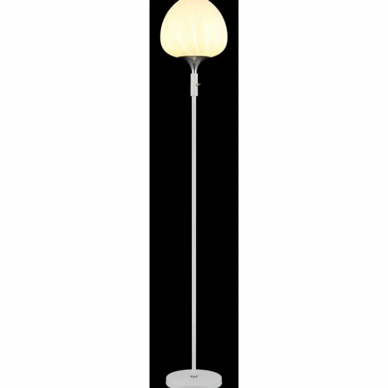 Maxy Lampadaire Luminaires Globo Lighting Chrome, Blanc, 1 lumière