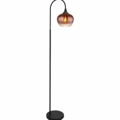 Maxy Lampadaire Luminaires Globo Lighting Chrome, Noir, 1 lumière