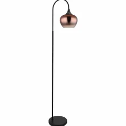 Maxy Lampadaire Luminaires Globo Lighting Chrome, Noir, 1 lumière
