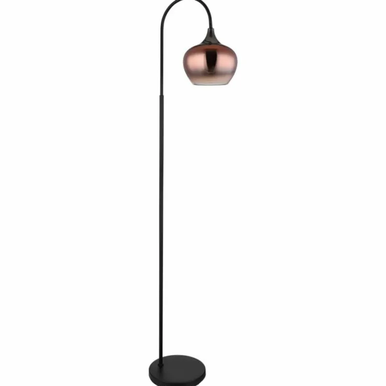 Maxy Lampadaire Luminaires Globo Lighting Chrome, Noir, 1 lumière