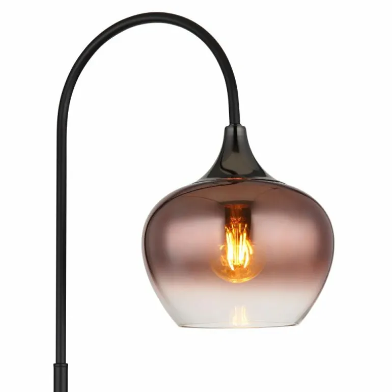 Maxy Lampadaire Luminaires Globo Lighting Chrome, Noir, 1 lumière