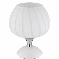 Maxy Lampe à poser Luminaires Globo Lighting Chrome, Blanc, 1 lumière