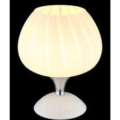 Maxy Lampe à poser Luminaires Globo Lighting Chrome, Blanc, 1 lumière