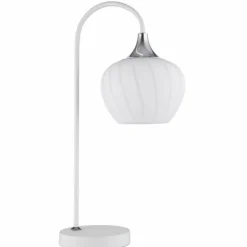 Maxy Lampe à poser Luminaires Globo Lighting Chrome, Blanc, 1 lumière