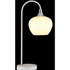 Maxy Lampe à poser Luminaires Globo Lighting Chrome, Blanc, 1 lumière