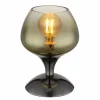 Maxy Lampe à poser Luminaires Globo Lighting Chrome, Noir, 1 lumière