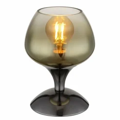 Maxy Lampe à poser Luminaires Globo Lighting Chrome, Noir, 1 lumière