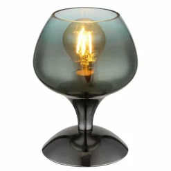 Maxy Lampe à poser Luminaires Globo Lighting Chrome, Noir, 1 lumière