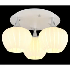 Maxy Plafonnier Luminaires Globo Lighting Chrome, Blanc, 3 lumières