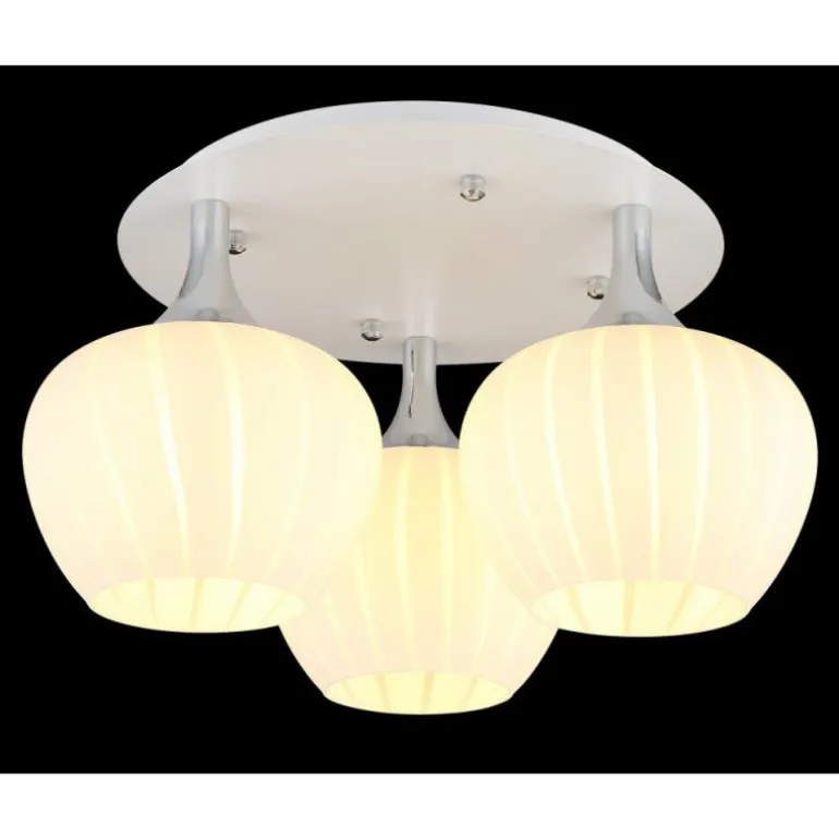 Maxy Plafonnier Luminaires Globo Lighting Chrome, Blanc, 3 lumières