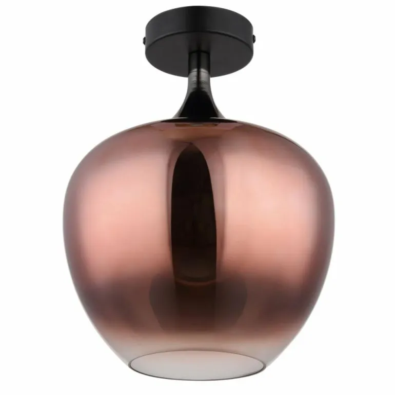 Maxy Plafonnier Luminaires Globo Lighting Chrome, Noir, 1 lumière