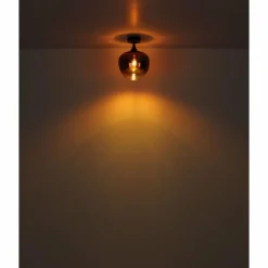 Maxy Plafonnier Luminaires Globo Lighting Chrome, Noir, 1 lumière