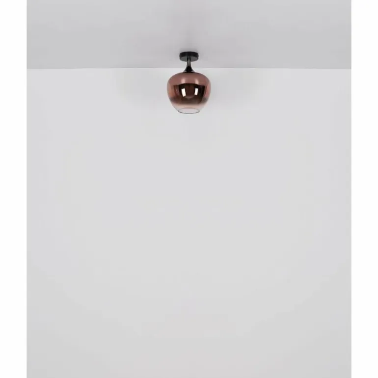 Maxy Plafonnier Luminaires Globo Lighting Chrome, Noir, 1 lumière