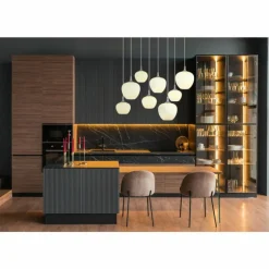 Maxy Suspension Luminaires Globo Lighting Chrome, Blanc, 8 lumières