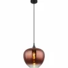 Maxy Suspension Luminaires Globo Lighting Chrome, Noir, 1 lumière