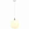 Maxy Suspension Luminaires Globo Lighting Chrome, Blanc, 1 lumière