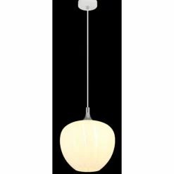 Maxy Suspension Luminaires Globo Lighting Chrome, Blanc, 1 lumière