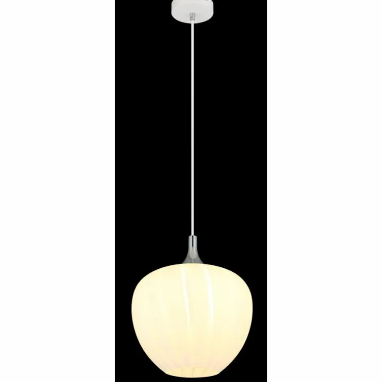 Maxy Suspension Luminaires Globo Lighting Chrome, Blanc, 1 lumière