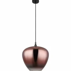 Maxy Suspension Luminaires Globo Lighting Chrome, Noir, 1 lumière
