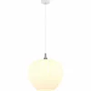 Maxy Suspension Luminaires Globo Lighting Chrome, Blanc, 1 lumière