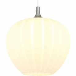 Maxy Suspension Luminaires Globo Lighting Chrome, Blanc, 1 lumière