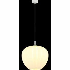 Maxy Suspension Luminaires Globo Lighting Chrome, Blanc, 1 lumière