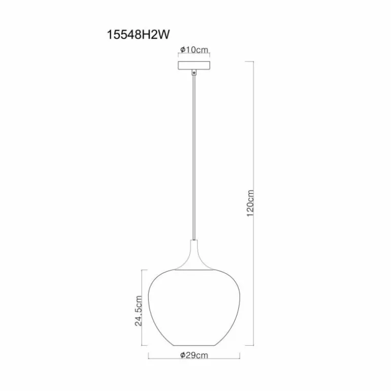 Maxy Suspension Luminaires Globo Lighting Chrome, Blanc, 1 lumière