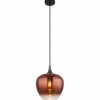 Maxy Suspension Luminaires Globo Lighting Chrome, Noir, 1 lumière