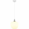 Maxy Suspension Luminaires Globo Lighting Chrome, Blanc, 1 lumière