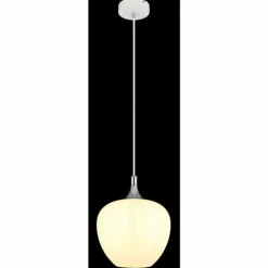 Maxy Suspension Luminaires Globo Lighting Chrome, Blanc, 1 lumière