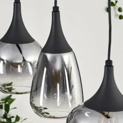 Maynal Suspension, Boule lumineuse, Suspension Clair, Fumé, 3 lumières