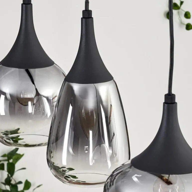 Maynal Suspension, Boule lumineuse, Suspension Clair, Fumé, 3 lumières
