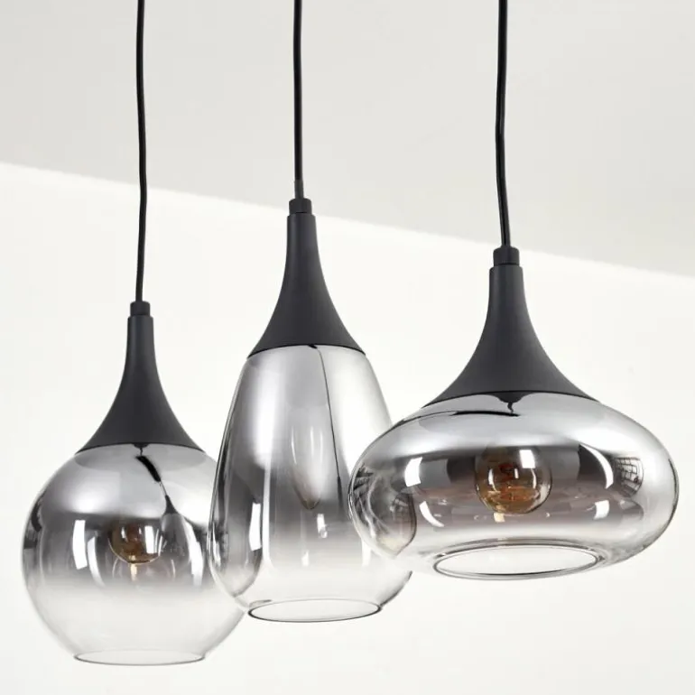Maynal Suspension, Boule lumineuse, Suspension Clair, Fumé, 3 lumières