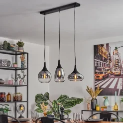 Maynal Suspension, Boule lumineuse, Suspension Clair, Fumé, 3 lumières