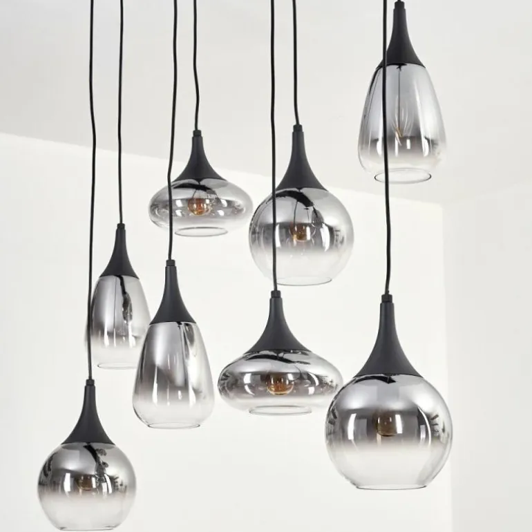 Maynal Suspension, Boule lumineuse, Suspension Clair, Fumé, 8 lumières