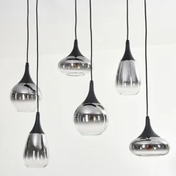 Maynal Suspension, Boule lumineuse, Suspension Clair, Fumé, 6 lumières