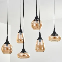 Maynal Suspension Noir, 6 lumières