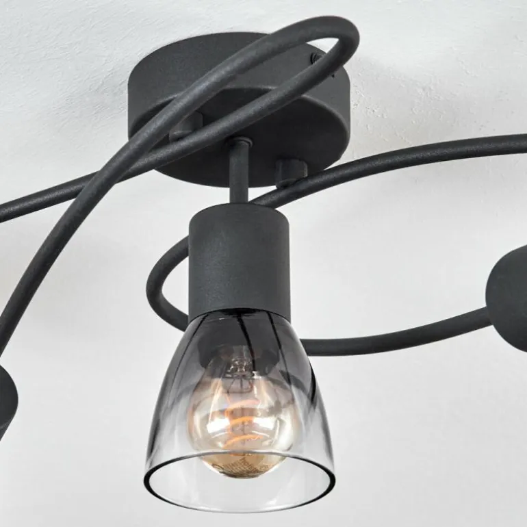 Medelim Plafonnier Clair, Fumé, 5 lumières
