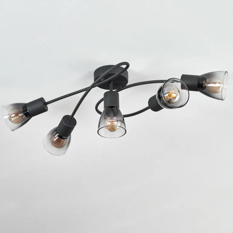 Medelim Plafonnier Clair, Fumé, 5 lumières
