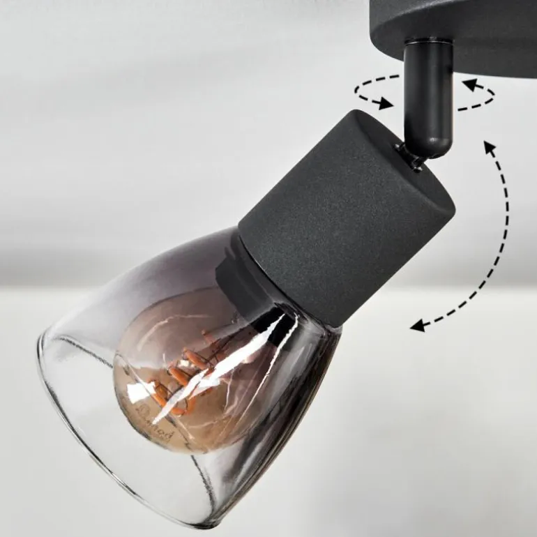 Medelim Plafonnier Clair, Fumé, 3 lumières