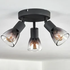 Medelim Plafonnier Clair, Fumé, 3 lumières