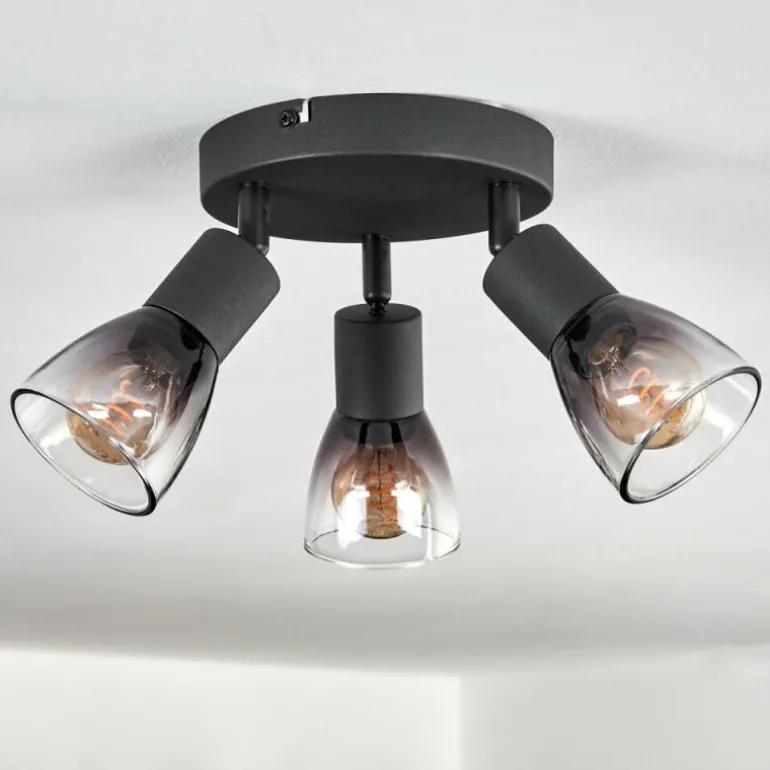 Medelim Plafonnier Clair, Fumé, 3 lumières