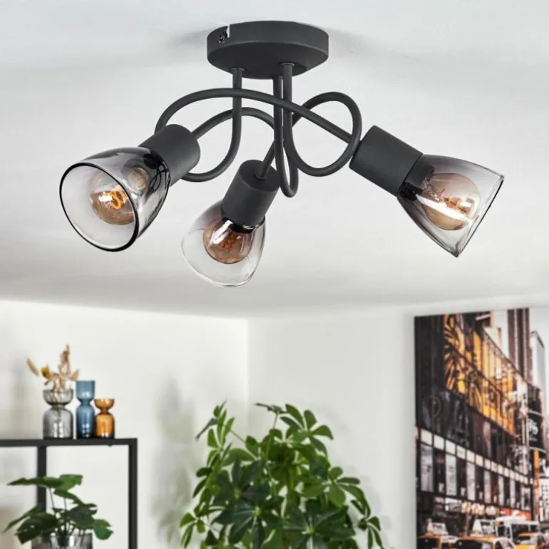Medelim Plafonnier Clair, Fumé, 3 lumières