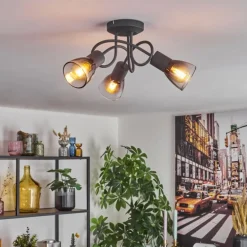 Medelim Plafonnier Clair, Fumé, 3 lumières
