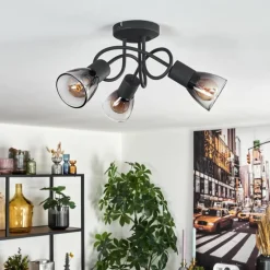 Medelim Plafonnier Clair, Fumé, 3 lumières