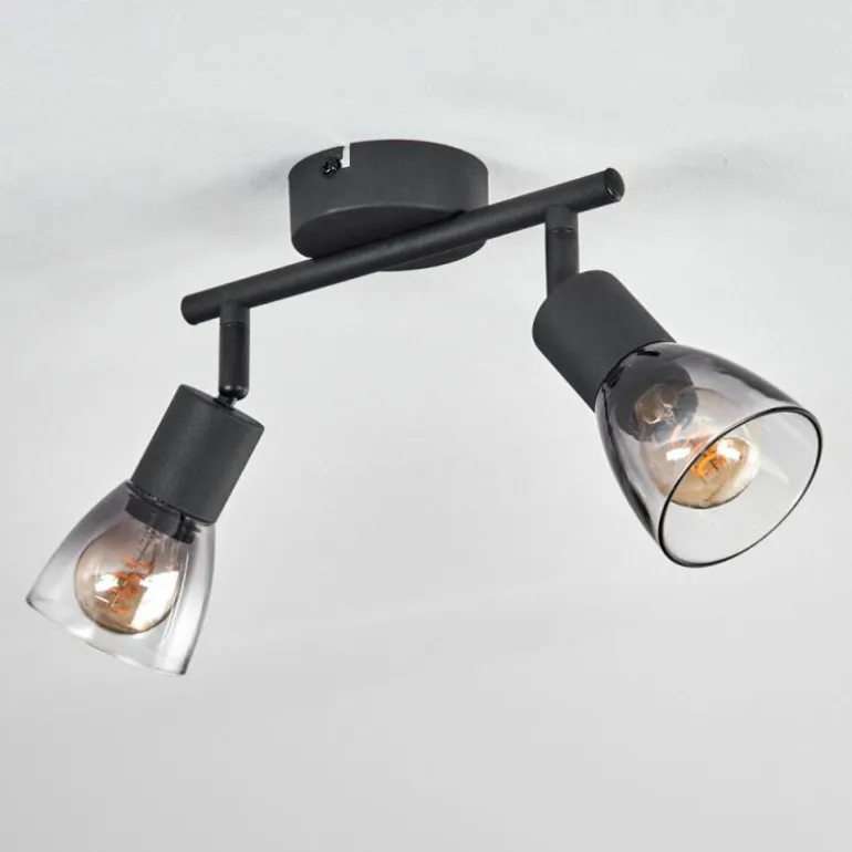 Medelim Plafonnier Noir, 2 lumières