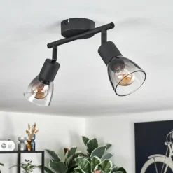 Medelim Plafonnier Noir, 2 lumières
